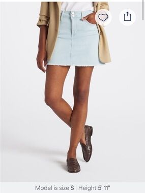 Just Black Light Blue Denim Mini Skirt